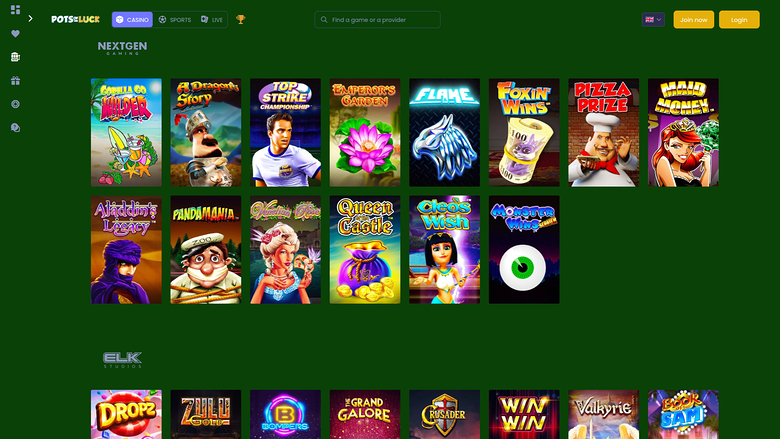Pots of Luck Casino — Games by studio