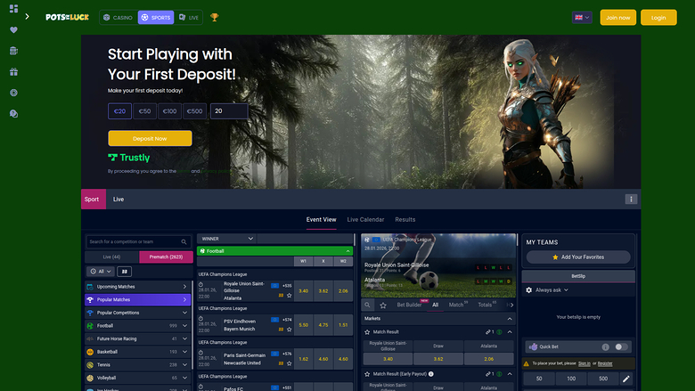 Pots of Luck Casino — Sportsbook