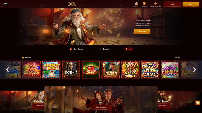 Potter Slots Casino — Homepage