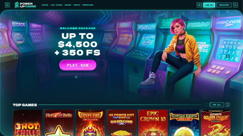 PowerUp Casino — Homepage