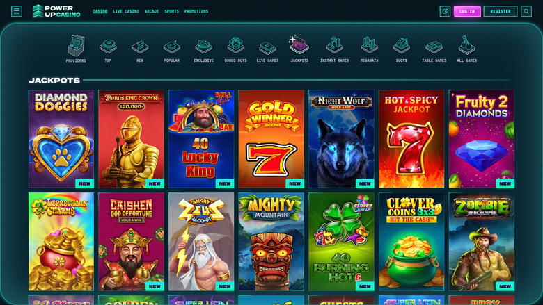 PowerUp Casino — Jackpot games