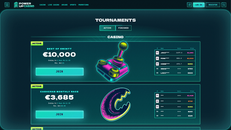 PowerUp Casino — Tournaments