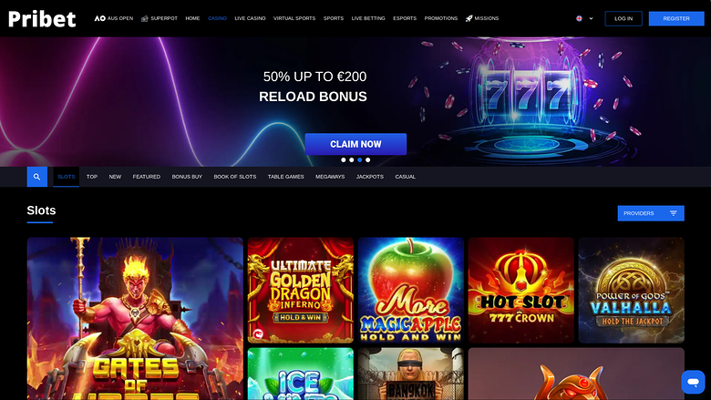 Pribet Casino — Homepage