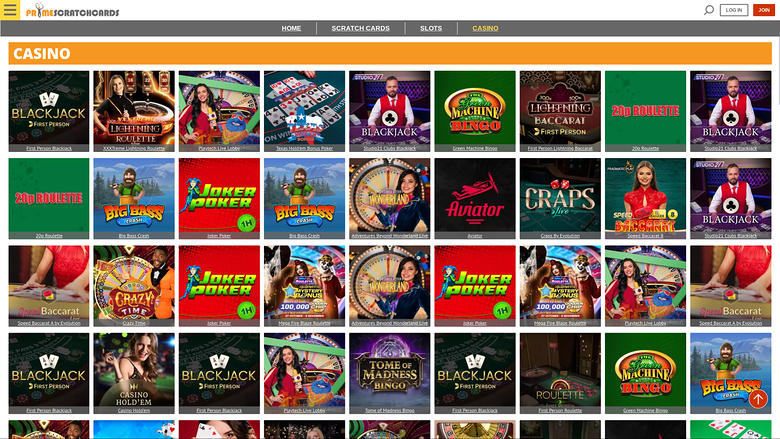 PrimeScratchCards — Live dealer lobby