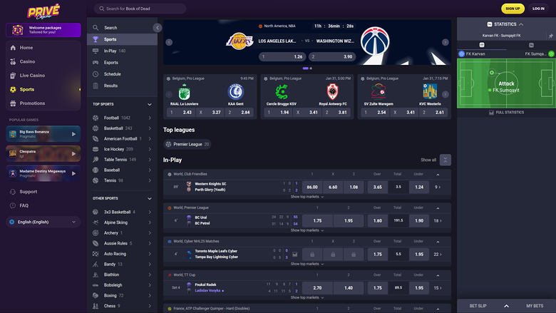 Prive Casino — Sportsbook