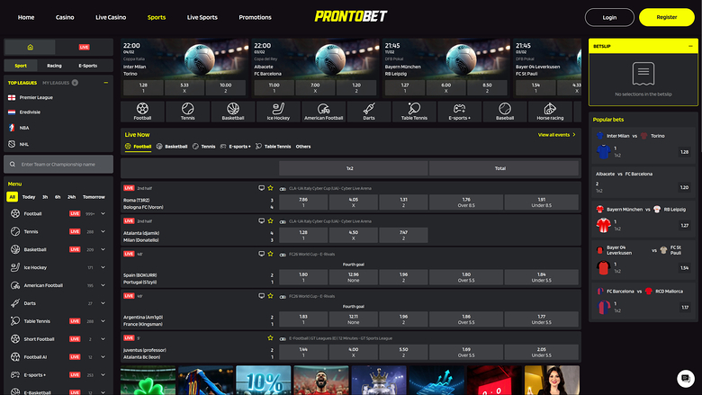 Prontobet Casino — Sportsbook