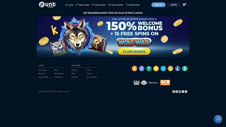 Punt Casino — Promotions page
