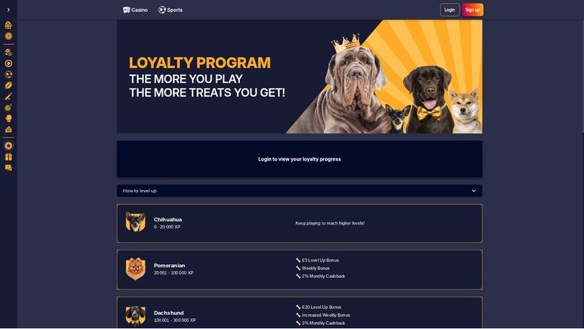 PuppyBet Casino — VIP section