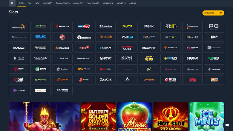 PureBets Casino — Games by studio