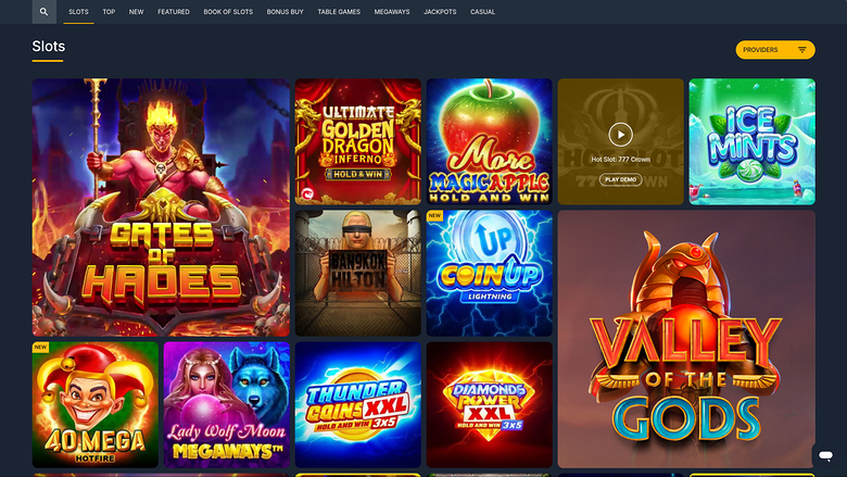 PureBets Casino — Games lobby