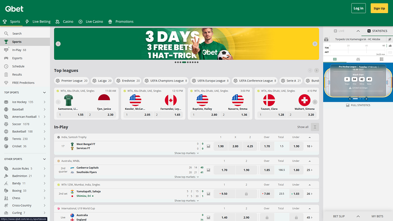 Qbet Casino — Sportsbook