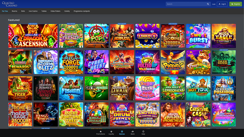 Quatro Casino — Games lobby