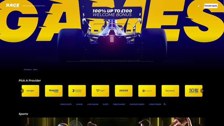 Race Casino — Homepage