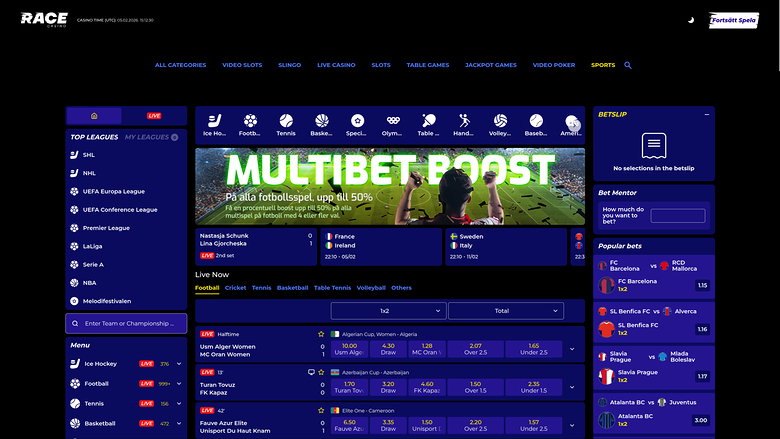 Race Casino — Sportsbook