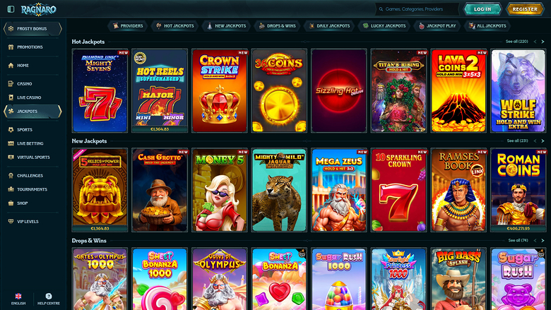 Ragnaro Casino — Jackpot games