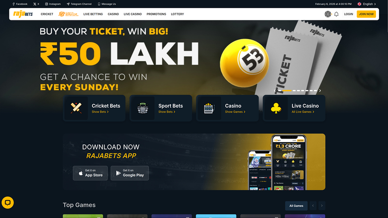 Rajabets Casino — Homepage