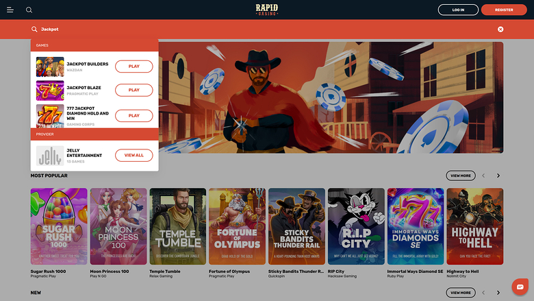 Rapid Casino — Jackpot games