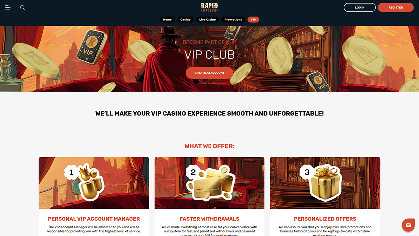 Rapid Casino — VIP section