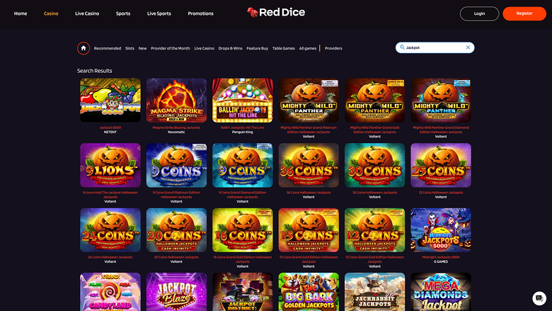 Red Dice Casino — Jackpot games