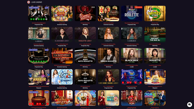 Red Dice Casino — Live dealer lobby