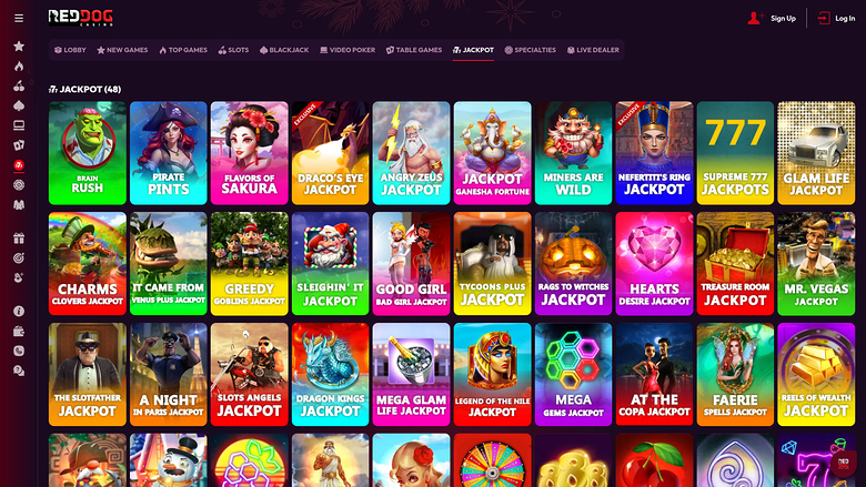 Red Dog Casino — Jackpot games