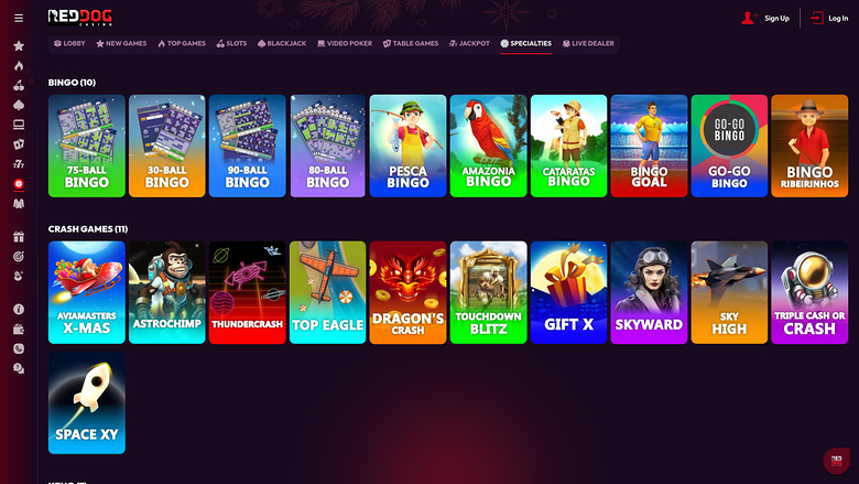 Red Dog Casino — Specialties