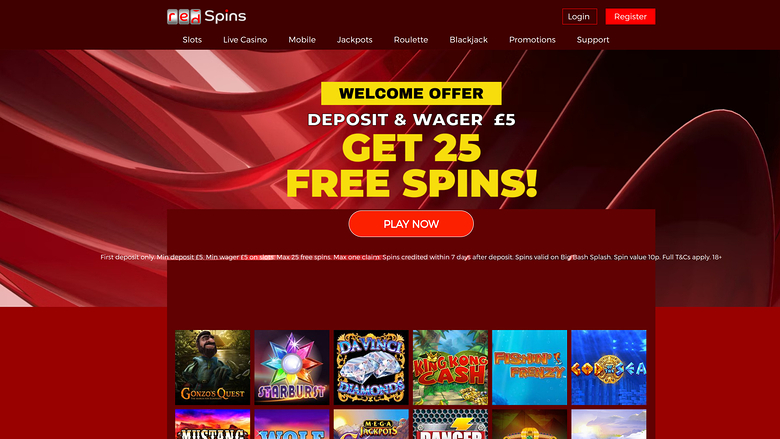 Red Spins Casino — Homepage