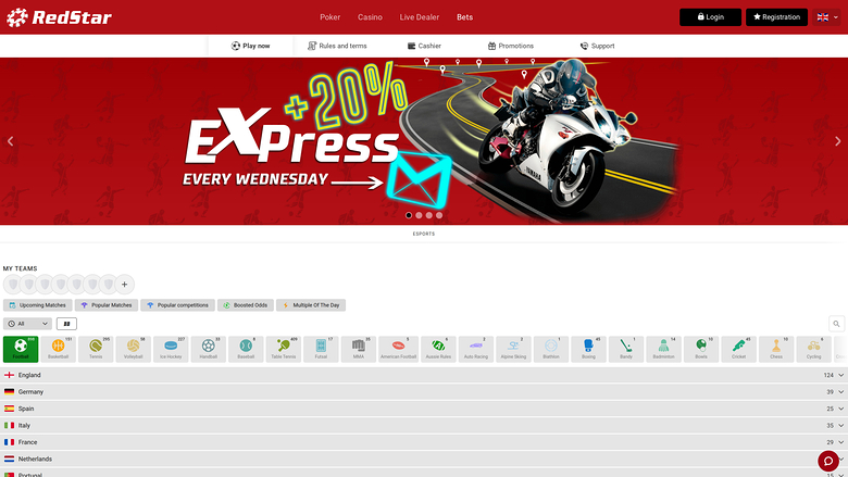 Red Star Casino — Bets