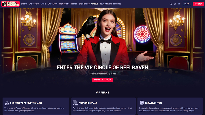 ReelRaven Casino — VIP section