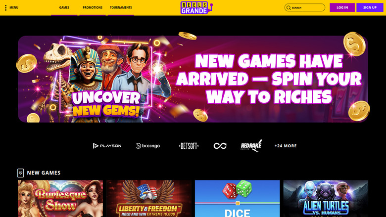Reels Grande Casino — Homepage