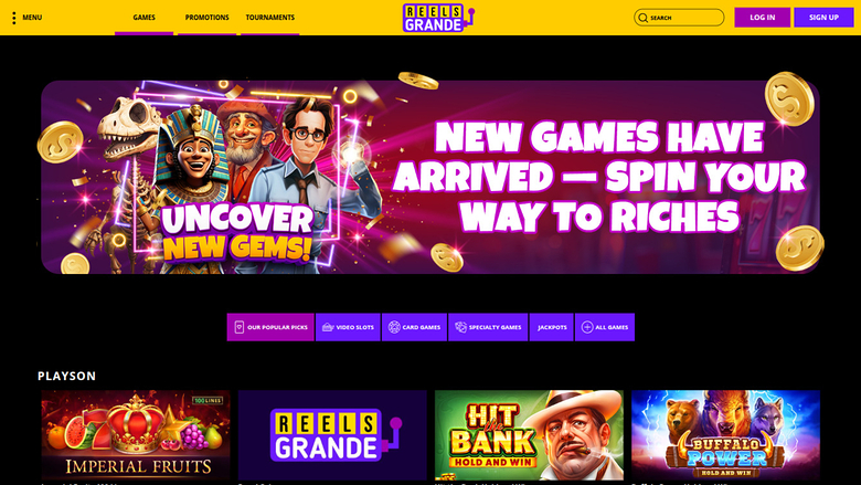 Reels Grande Casino — Promotions page