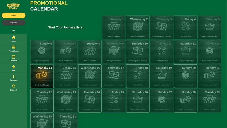 Reels of Joy Casino — Calendar