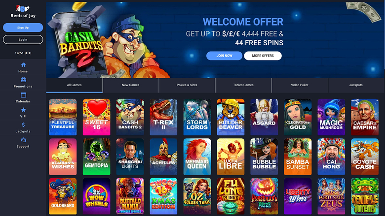 Reels of Joy.io Casino — Games lobby