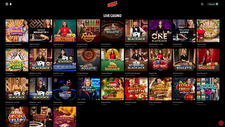 Refuel Casino — Live dealer lobby