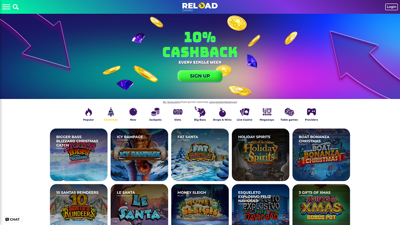 Reload Casino — Homepage