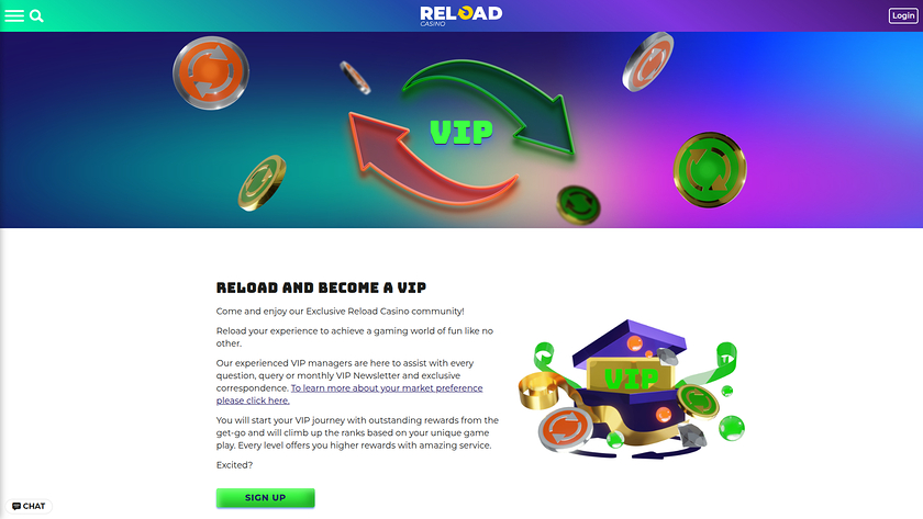 Reload Casino — VIP section