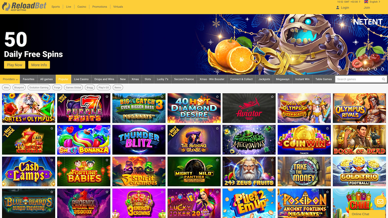 ReloadBet Casino — Games by studio