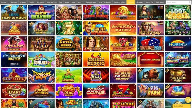 ReloadBet Casino — Jackpot games