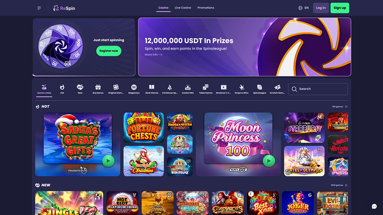ReSpin Casino — Homepage
