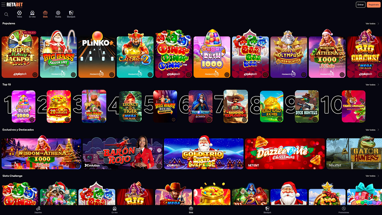 RetaBet — Games lobby