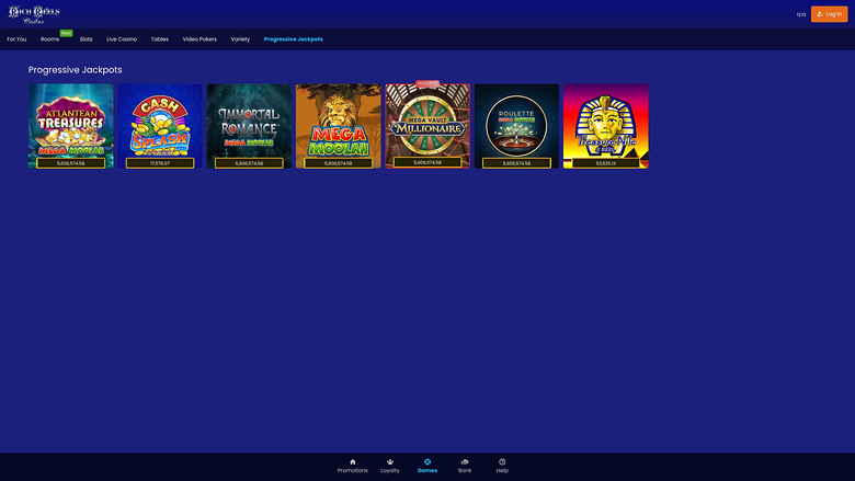Rich Reels Casino — Jackpot games