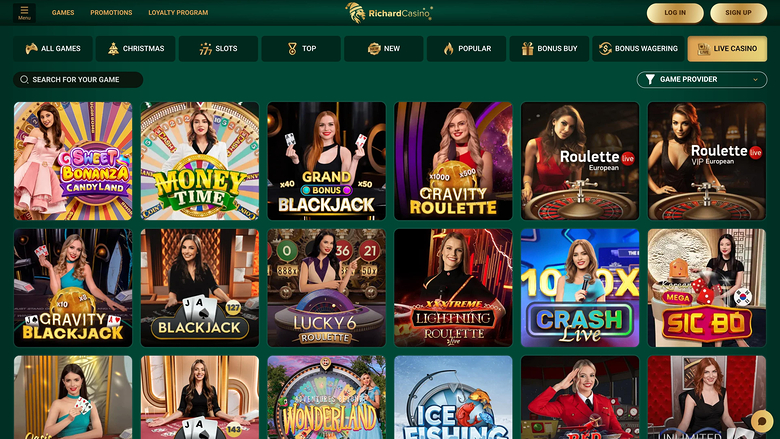 Richard Casino — Live dealer lobby