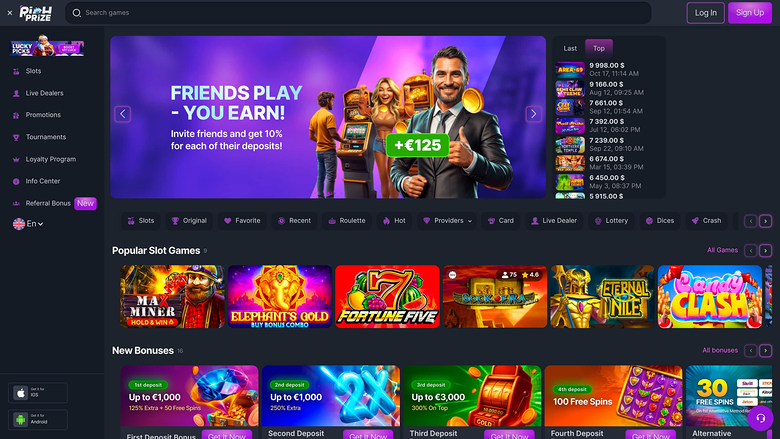 RichPrize Casino — Homepage