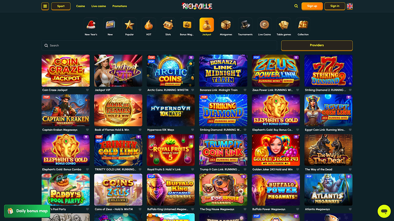 Richville Casino — Jackpot games