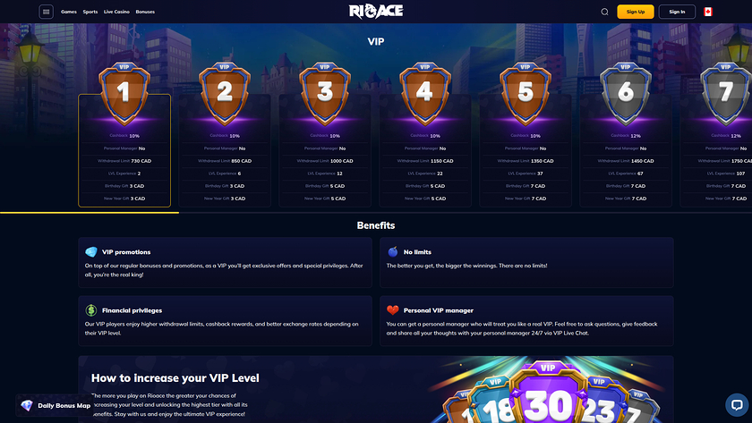 Rioace Casino — VIP section