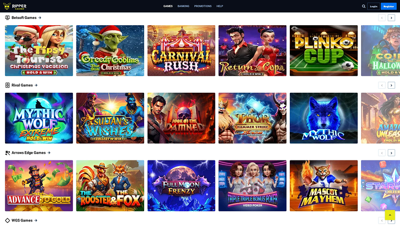 Ripper Casino — Games by studio