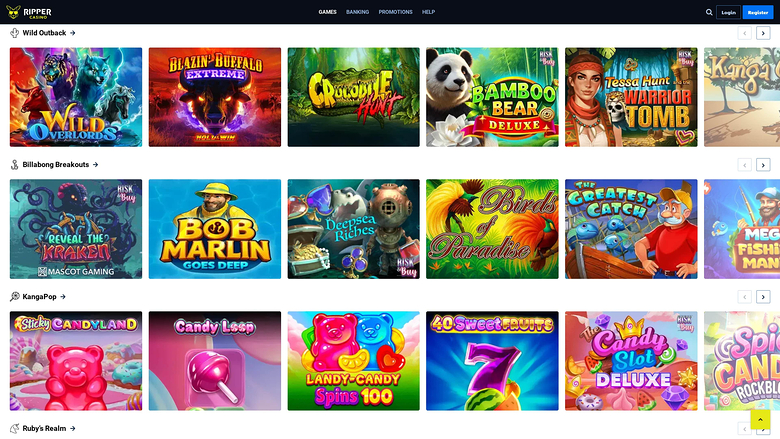 Ripper Casino — Games lobby