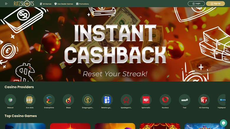 Ritz Slots Casino — Homepage