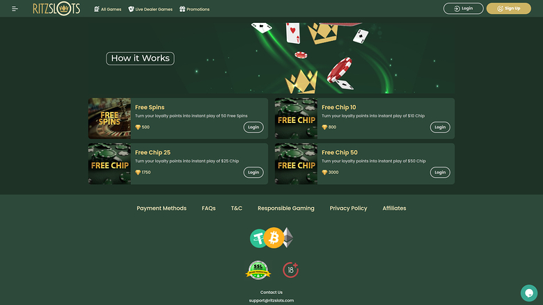 Ritz Slots Casino — Shop