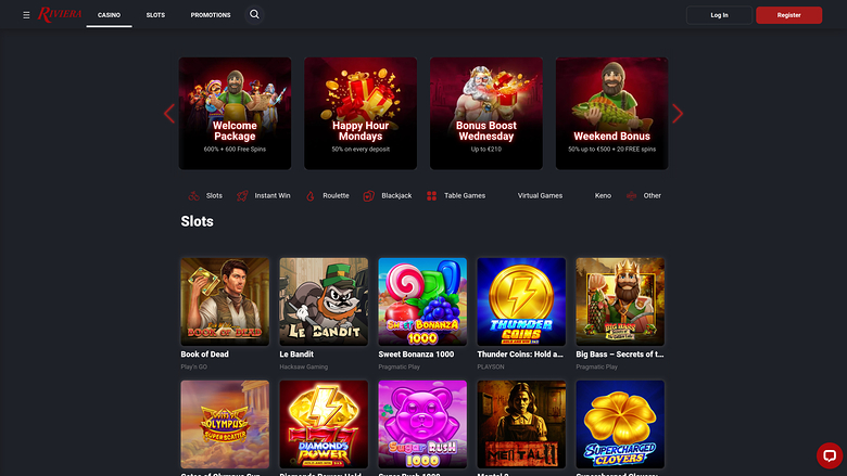 Riviera Casino — Homepage